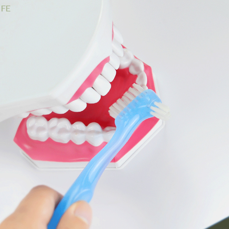 Teeth Whitening With Braces - [F] 1/5Pcs Double Sided Denture Toothbrush