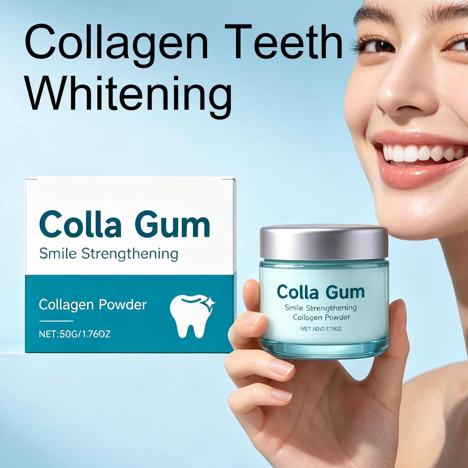 Teeth Whitening Co - 50g Collagen Tooth Powder Remineralizing Gentle