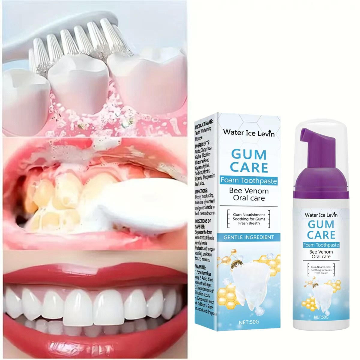 Water Ice Levin Gum Care Foam  - Teeth Whitening Xylitol Gum recensie en prijs