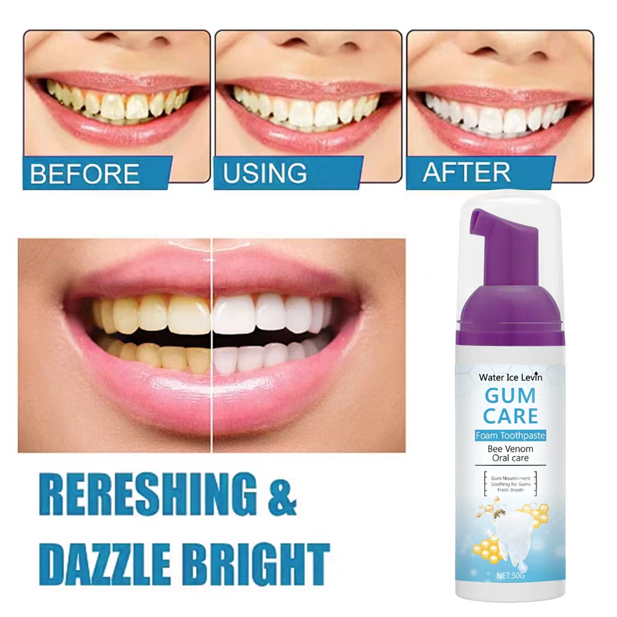 Water Ice Levin Gum Care Foam  - Teeth Whitening Xylitol Gum recensie en prijs