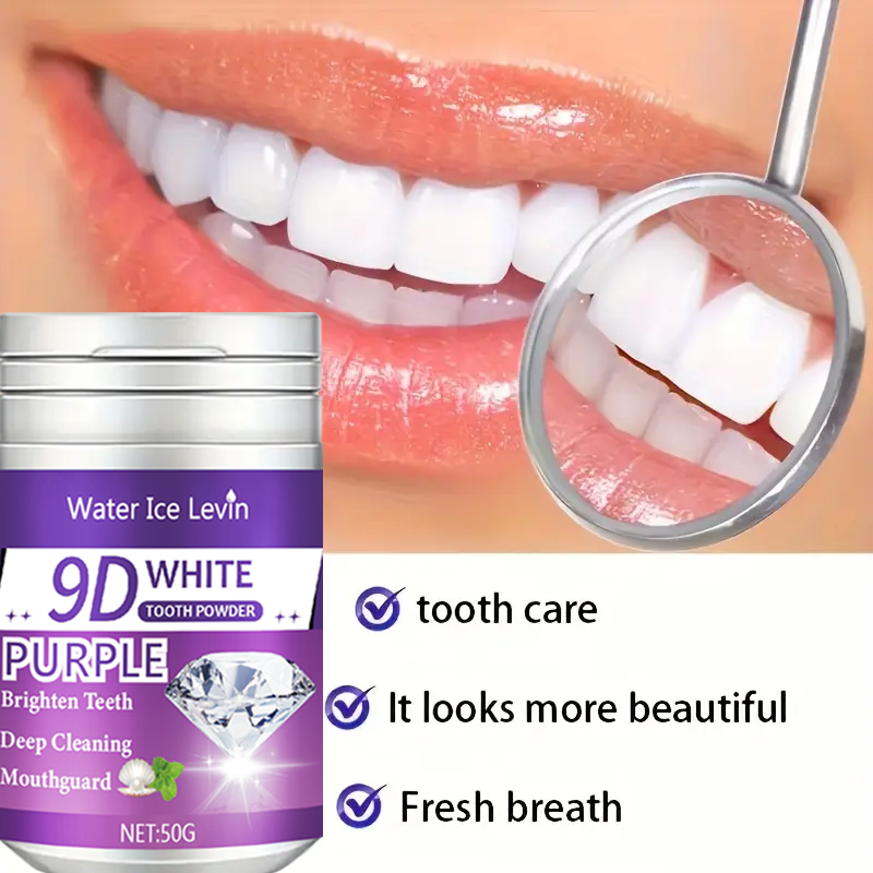 9D White Purple Toothpowder. B - Teeth Whitening Co recensie en prijs