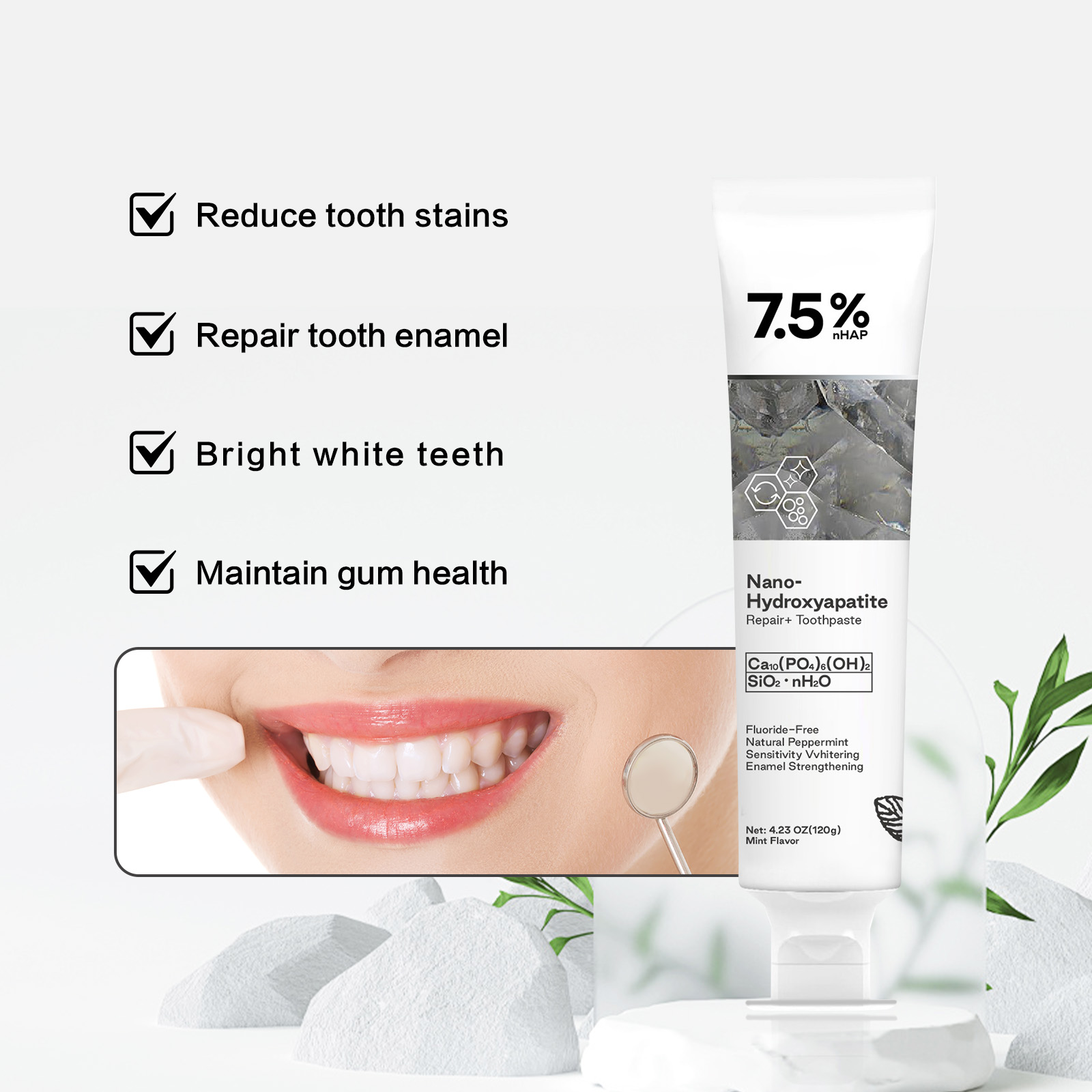 Nano Hydroxyapatite Toothpaste - Teeth Whitening With Peroxide recensie en prijs