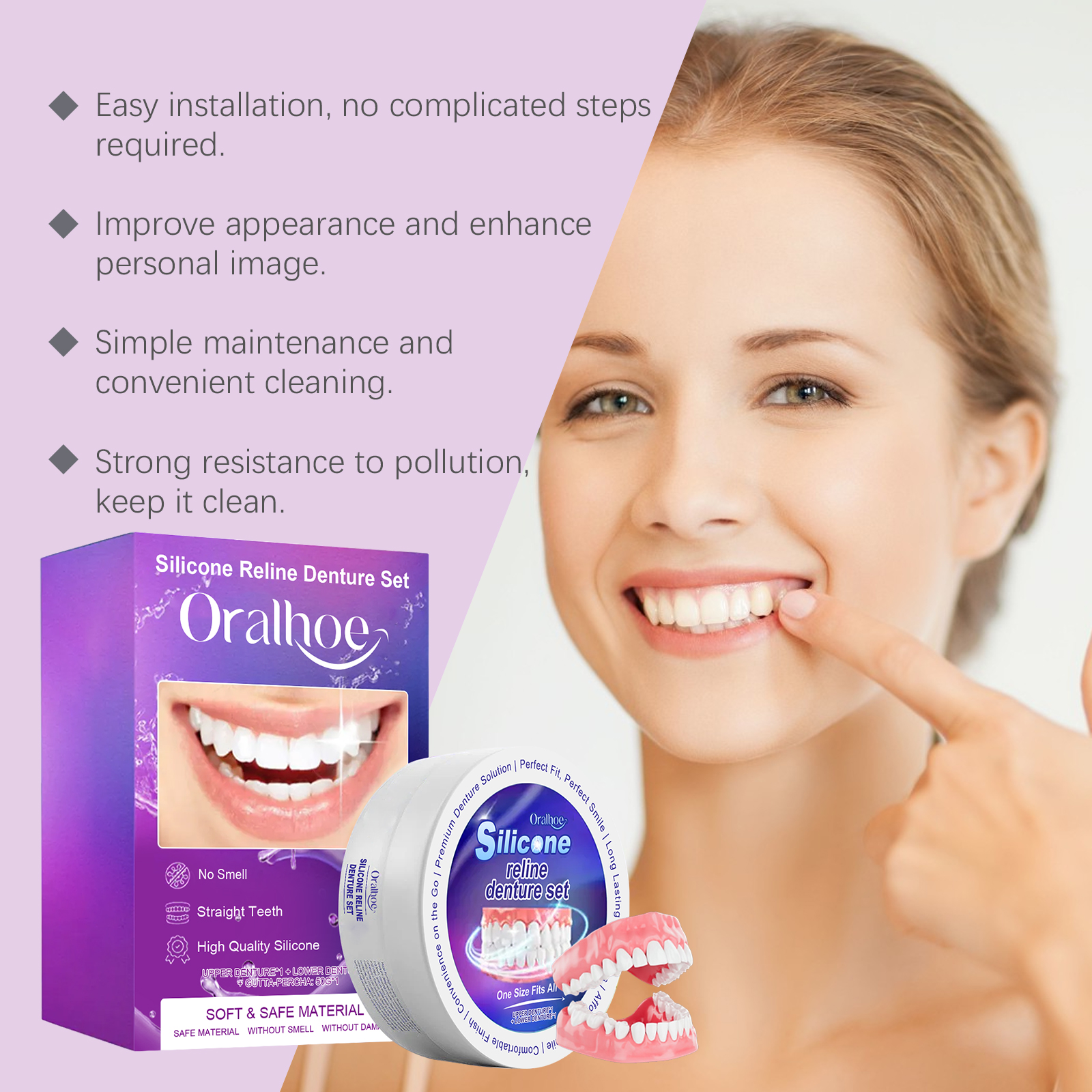 Silicone Denture Set Fit Tempo - Teeth Whitening With Braces recensie en prijs